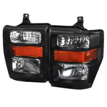 Spec-D 08-10 Ford F-250 F-350 F-450 F-550 Headlights Projector Black