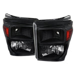Spec-D 11-16 F250/F350/F450/F550 Super Duty Headlights Black/Amber