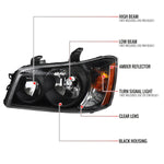 Spec-D 01-03 Highlander OEM OEM Style Headlights Black