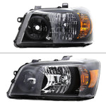 Spec-D 04-07 Toyota Highlander Headlights OEM Style Black/Clear