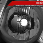 Spec-D 04-07 Toyota Highlander Headlights OEM Style Black/Clear