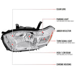 Spec-D 08-10 Highlander Headlights OEM Halogen Replacement Chrome