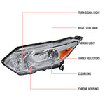 Spec-D 16-18 Honda HR-V Crystal Headlights Amber Reflectors Chrome