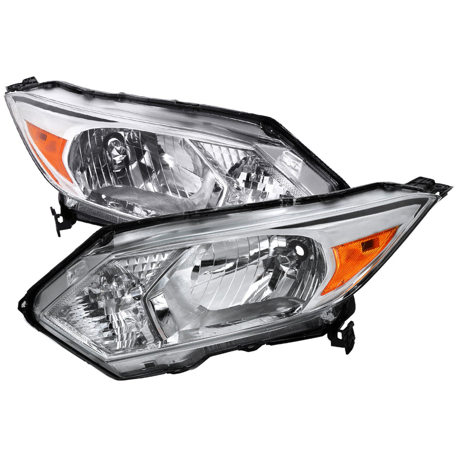 Spec-D 16-18 Honda HR-V Crystal Headlights Amber Reflectors Chrome