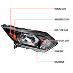 Spec-D 16-18 Honda HR-V Passenger Headlight Black Replacement