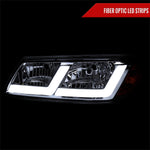 Spec-D 00-05 Chevy Impala Headlights LED Bar OEM Style Chrome
