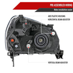 Spec-D 03-05 Honda Pilot Headlights OEM Style Matte Black/Clear