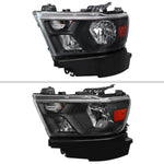 Spec-D 19-24 Ram 1500 Driver Headlight Black/Clear Replacement