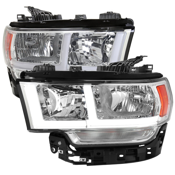 Spec-D 19-24 Ram 2500 3500 4500 5500 LED Bar Headlights Chrome
