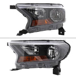 Spec-D 19-22 Ford Ranger XL XLT Headlights OEM Style Black