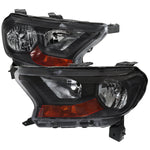 Spec-D 19-22 Ford Ranger XL XLT Headlights OEM Style Black