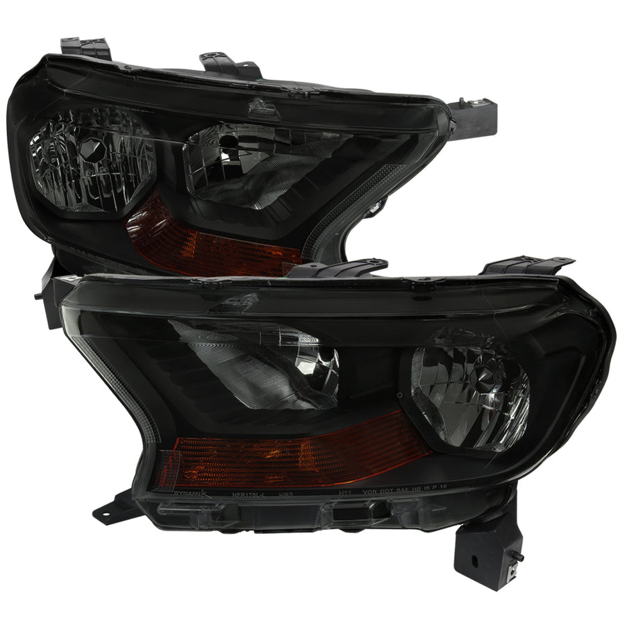 Spec-D 19-22 Ranger XL/XLT OE Style Halogen Black /Smoked Headlights