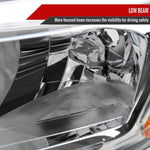 Spec-D 14-16 Nissan Rogue Headlights OEM Style Chrome/Clear