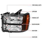 Spec-D 07-14 GMC Yukon/XL 1500/XL 2500 SEQ Projector Headlights Black