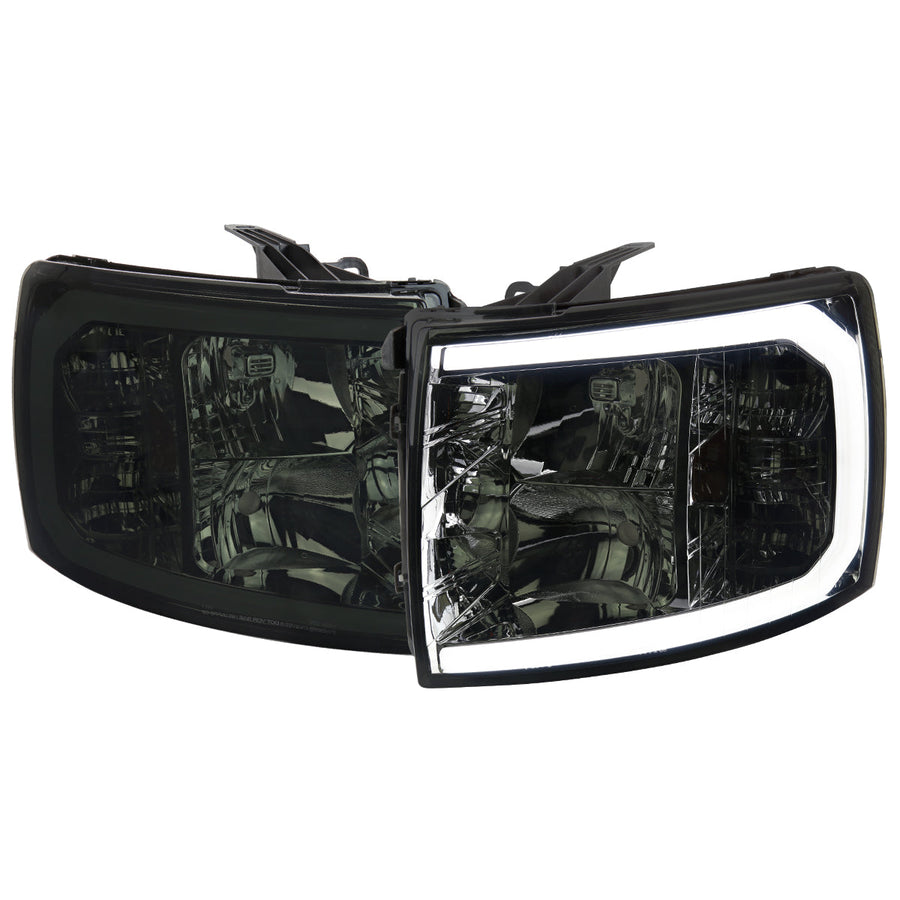 Spec-D 07-13 Silverado 1500 2500HD 3500HD Headlights Smoked