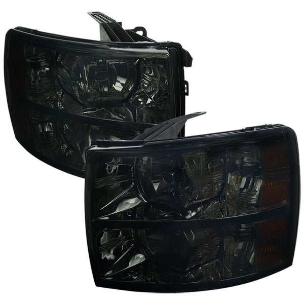 Spec-D 07-13 Silverado 1500 2500HD 3500HD Smoked Headlights