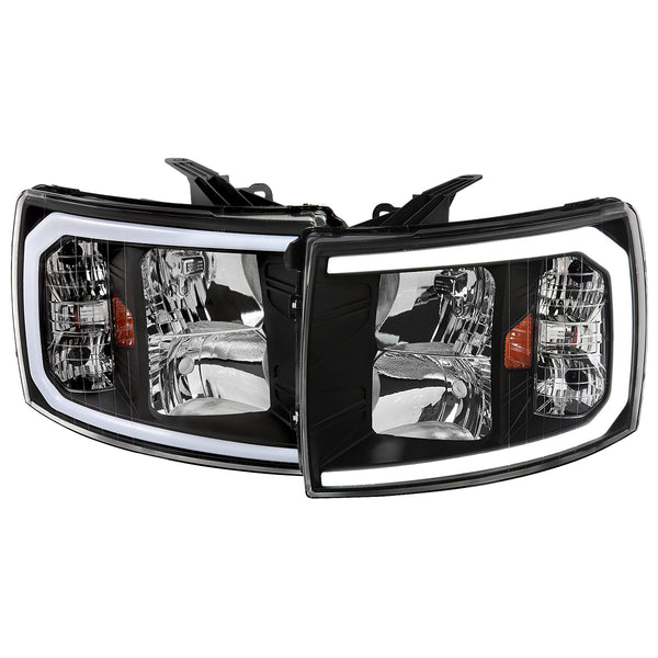 Spec-D 07-13 Tundra/08-17 Sequoia Headlights with LED Signals Black