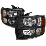 Spec-D 07-13 Silverado 1500/ 07-14 2500HD 3500HD Bar Headlights Black