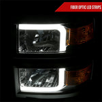 Spec-D 14-15 Chevy Silverado 1500 LED Bar OE Style Headlights Chrome