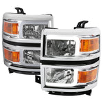 Spec-D 14-15 Chevy Silverado 1500 LED Bar OE Style Headlights Chrome