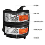 Spec-D 14-15 Chevy Silverado 1500 OEM Style V2 Headlights Chrome