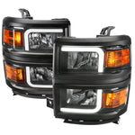 Spec-D 14-15 Chevy Silverado 1500 Bar OE Style Headlights Black