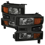 Spec-D 19-21 Chevy Silverado 1500 OEM Style Headlights Black/Smoked