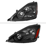 Spec-D 04-05 Toyota Sienna Headlights OEM Style Black Amber