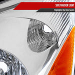 Spec-D 06-10 Sienna Headlights OEM Style Amber Reflector Chrome