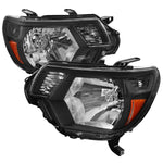 Spec-D 12-15 Tacoma Headlights OEM Style Amber Reflectors Black