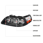 Spec-D 05-11 Lincoln Town Car Headlights OEM Style Black/Clear