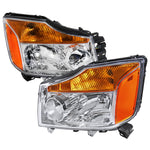 Spec-D 04-15 Nissan Titan 04-07 Armada Headlights Chrome/Clear Amber