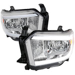 Spec-D 14-21 Tundra LED Bar Headlights OEM Style Chrome