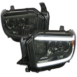 Spec-D 14-21 Tundra LED Bar OEM Style Chrome/Smoked Lens Headlights