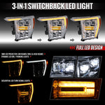 Spec-D 21-23 F-150 SEQ LED Projector Headlights Halogen Chrome/Smoked