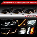 Spec-D 19-24 Chevy Malibu Full Sequential LED Headlights Black/Smoked