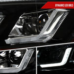 Spec-D 18-23 Mustang Pro Headlights SEQ with Start-Up Animation Black