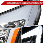 Spec-D 10-16 Cadillac SRX Projector Headlights Full SEQ LED DRL Chrome