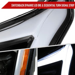 Spec-D 10-16 Cadillac SRX Projector Headlights Full SEQ LED DRL Black