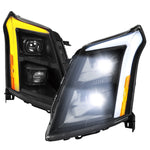 Spec-D 10-16 Cadillac SRX Projector Headlights Full SEQ LED DRL Black