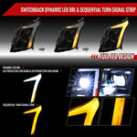Spec-D 10-16 Cadillac SRX Projector Headlights SEQ LED Black/Smoked