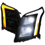 Spec-D 10-16 Cadillac SRX Projector Headlights SEQ LED Black/Smoked