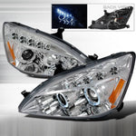 Spec-D 03-07 Honda Accord Halo Projector Headlights Chrome