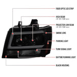 Spec-D 07-13 Avalanche 07-14 Tahoe Suburban Headlights Black/Smoked