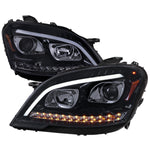 Spec-D 09-11 Benz W164 ML-Class Sequetial LED Headlights Black/Smoked
