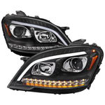 Spec-D 09-11 Benz W164 ML-Class Sequetial LED Headlights Black
