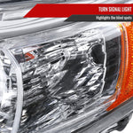 Spec-D 12-14 Camry Projector Headlights Amber Reflectors Chrome