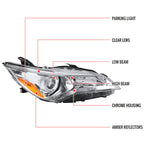 Spec-D 15-17 Toyota Camry Passenger Projector Chrome Replacement