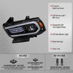 Spec-D 11-14 Dodge Charger Projector Headlights Sequential Black