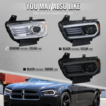 Spec-D 11-14 Dodge Charger Projector Headlights Sequential Black